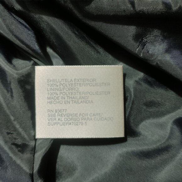 Large Dress Coat Jacqueline Ferrar Navy Blue Button Front Pockets Trench Coat - Picture 12 of 12